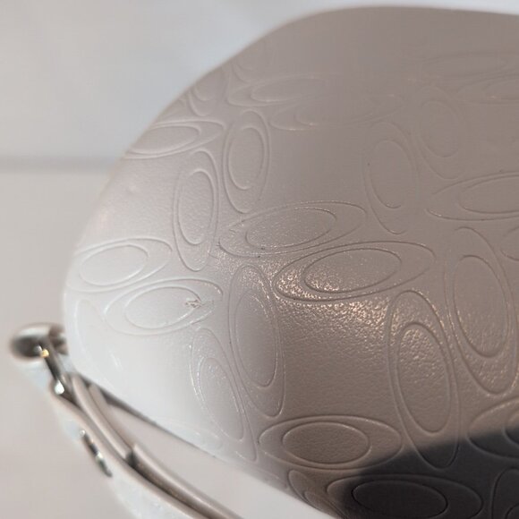 Oakley White Sunglasses Case Monogram All-Over Zip Wrist Strap Soft Shell Side - Picture 16 of 16